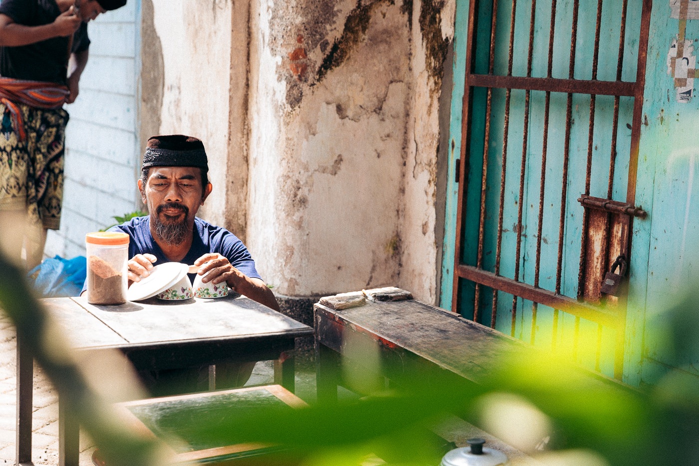 Local warung in Lombok serving cheap Indonesian food