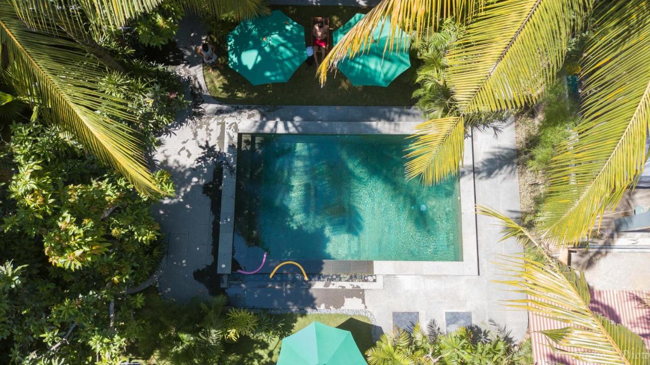 Outdoor swimming pool aerial view at Pipes Hostel