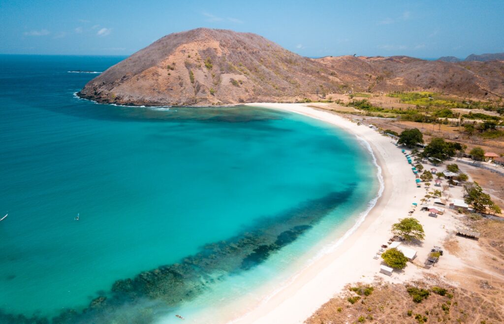 Mawun beach, Kuta Lombok 2 Aerial view of Pentai Mawun, Lombok