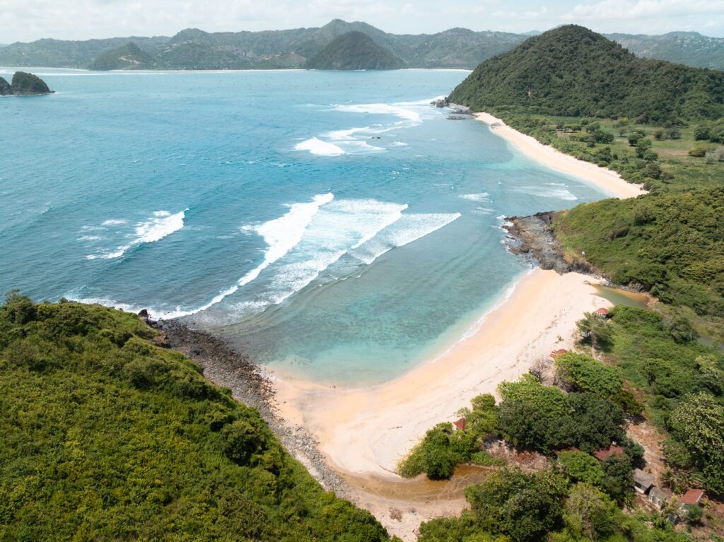 Is Lombok Safe? A Local’s Honest Guide for 2026 4 Aerial view of Mawi Beach in Lombok