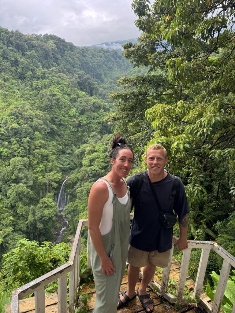Haylea and Olly at the lookout Kebun Kopi dan Cokelat