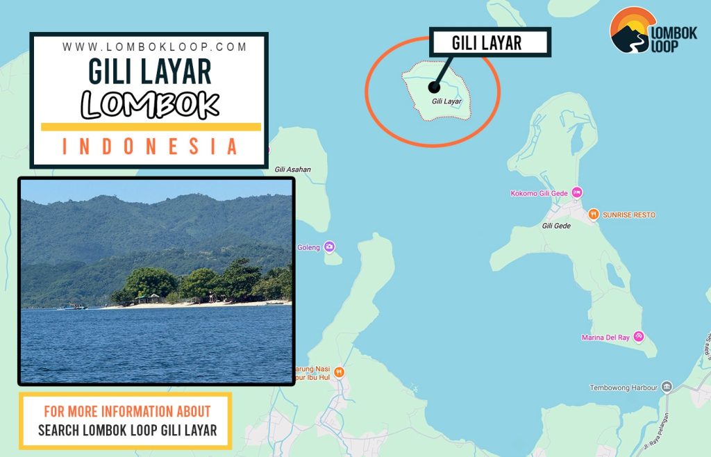 Map showing location of Gili Layar