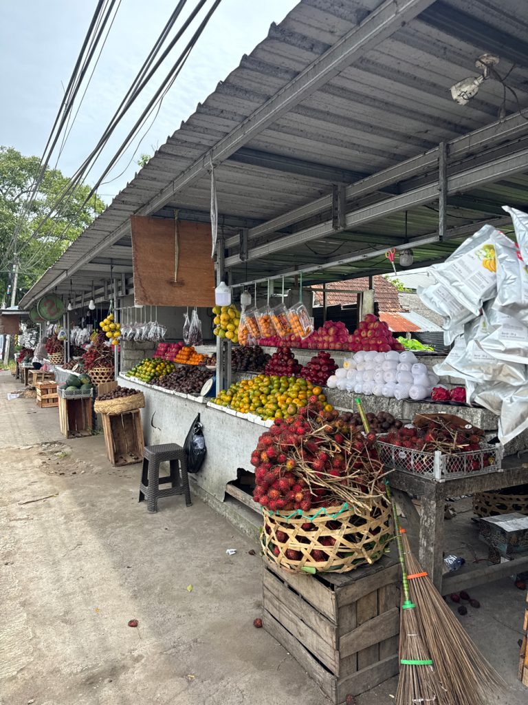 Where to Stay in Tetebatu 27 Fruit market along the roadside on the way to Tetebatu